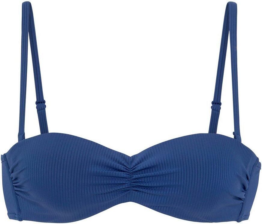 Venice Beach Bandeau-bikinitop Lucky van geribbelde structuurstof