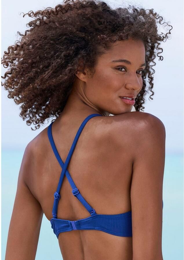 Venice Beach Bandeau-bikinitop Lucky van geribbelde structuurstof - Foto 5