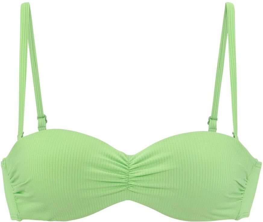 Venice Beach Bandeau-bikinitop Lucky van geribbelde structuurstof