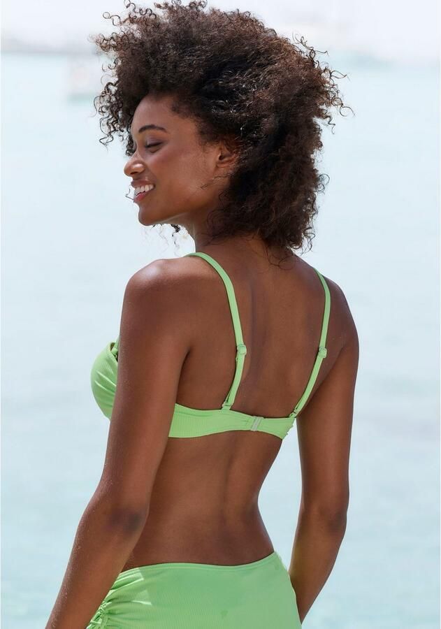 Venice Beach Bandeau-bikinitop Lucky van geribbelde structuurstof - Foto 5