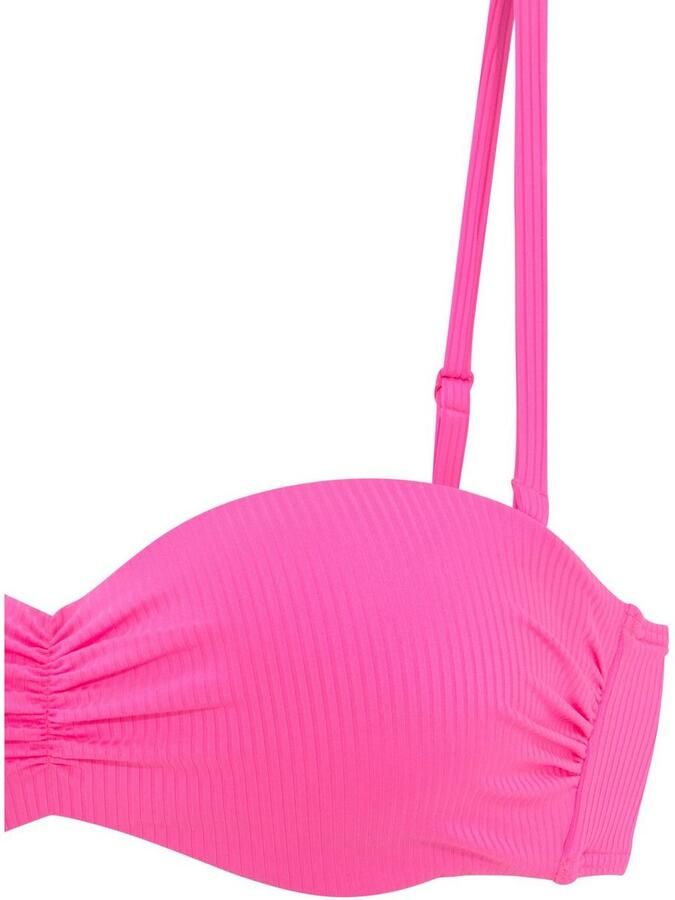 Venice Beach Bandeau-bikinitop Lucky van geribbelde structuurstof - Foto 2