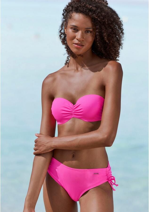 Venice Beach Bandeau-bikinitop Lucky van geribbelde structuurstof - Foto 6