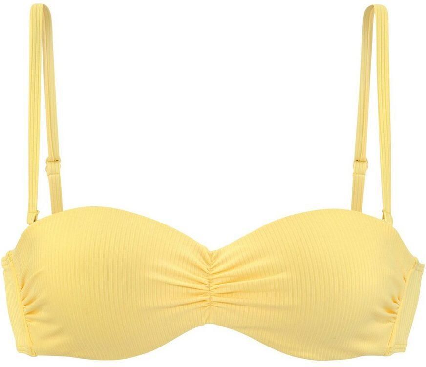 Venice Beach Bandeau-bikinitop Lucky van geribbelde structuurstof