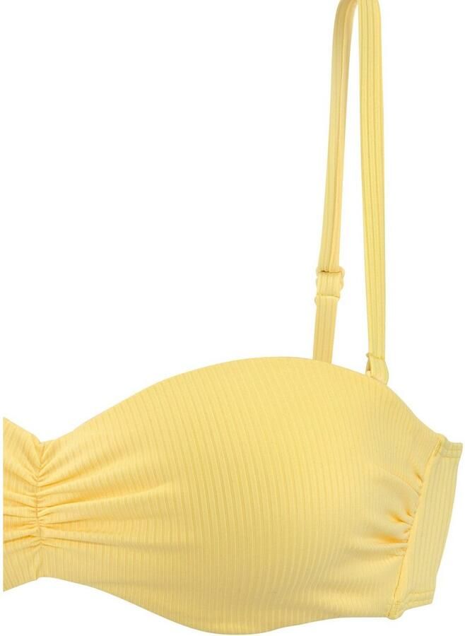 Venice Beach Bandeau-bikinitop Lucky van geribbelde structuurstof - Foto 3