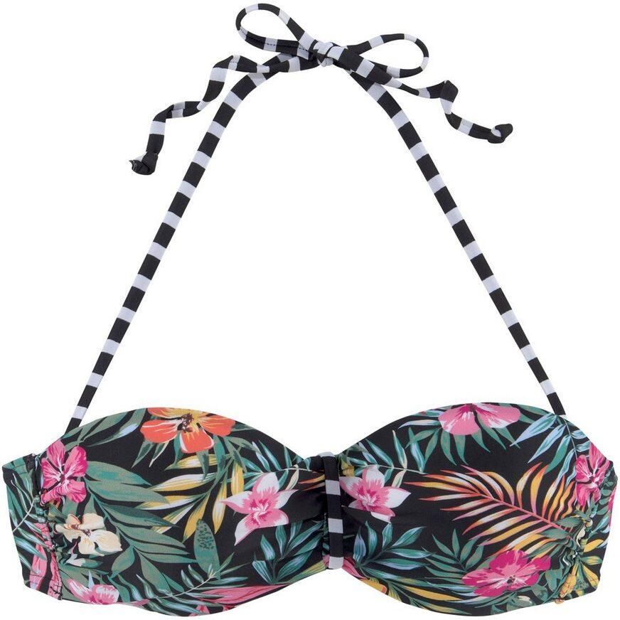 Venice Beach Bandeau-bikinitop Summer met aangerimpeld midden