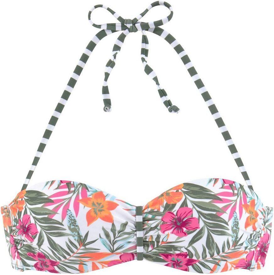 Venice Beach Bandeau-bikinitop Summer met aangerimpeld midden