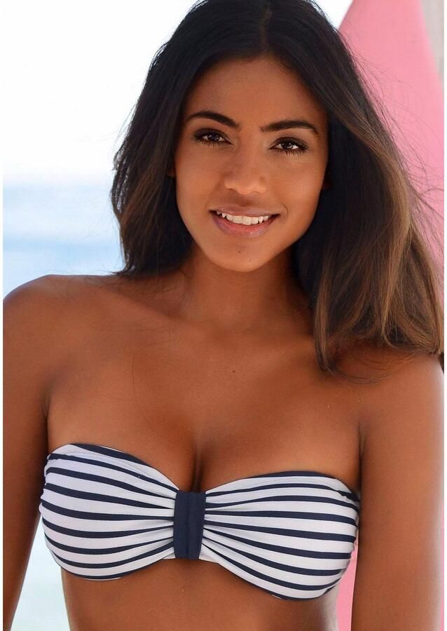 Venice Beach Bandeau-bikinitop Summer met contrastkleurige lus - Foto 3