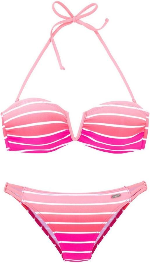 Venice Beach Bandeaubikini met uitneembare cups afneembare bandjes met zijstaven - Foto 3