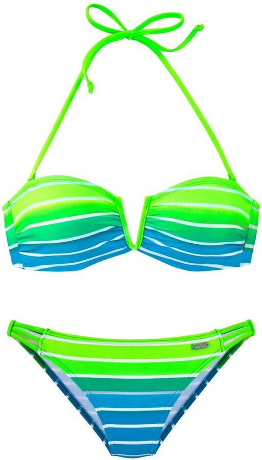 Venice Beach Bandeaubikini met uitneembare cups afneembare bandjes met zijstaven - Foto 2