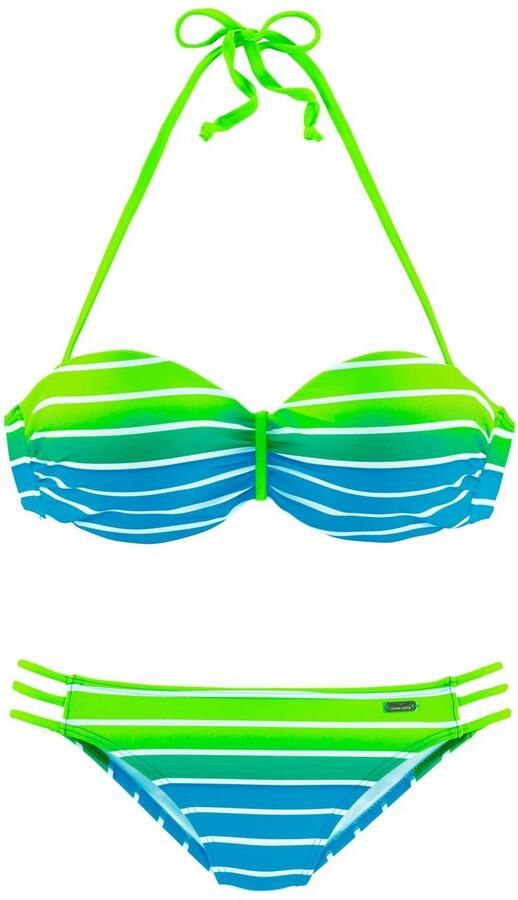 Venice Beach Beugelbikini in bandeaumodel in een trendy streep-look - Foto 3