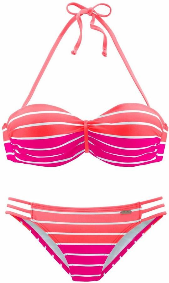 Venice Beach Beugelbikini in bandeaumodel in een trendy streep-look - Foto 4