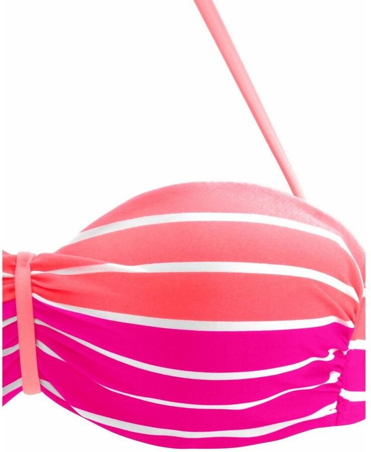 Venice Beach Beugelbikini in bandeaumodel in een trendy streep-look