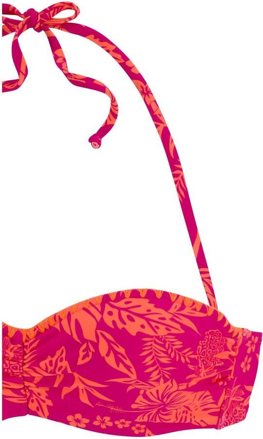 Venice Beach Beugelbikini in bandeaumodel Kensi met contrastkleurige gehaakte rand - Foto 5