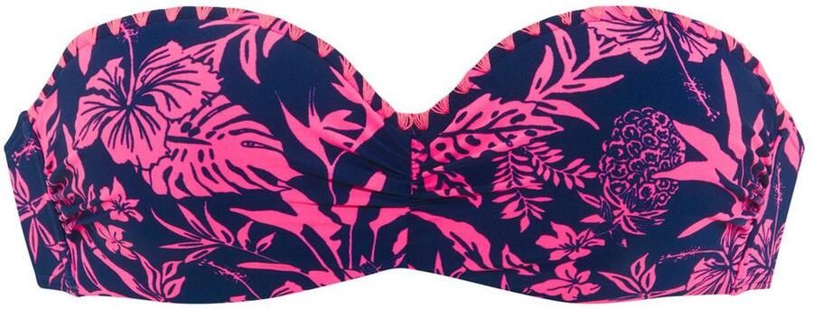 Venice Beach Beugelbikini in bandeaumodel Kensi met contrastkleurige gehaakte rand - Foto 5