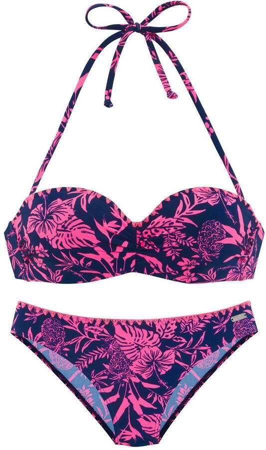 Venice Beach Beugelbikini in bandeaumodel Kensi met contrastkleurige gehaakte rand - Foto 4