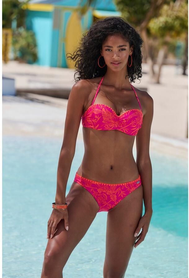 Venice Beach Beugelbikini in bandeaumodel Kensi met contrastkleurige gehaakte rand - Foto 4