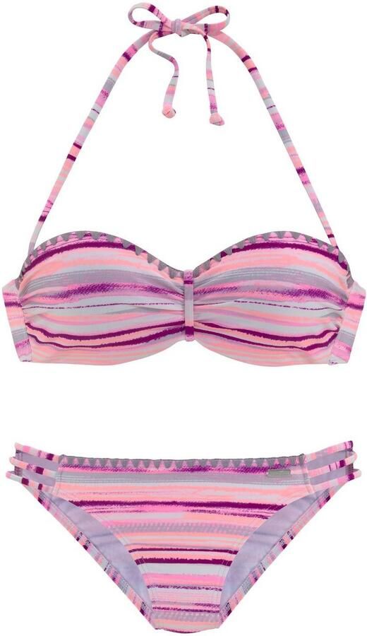 Venice Beach Beugelbikini in bandeaumodel met gehaakte randen - Foto 3