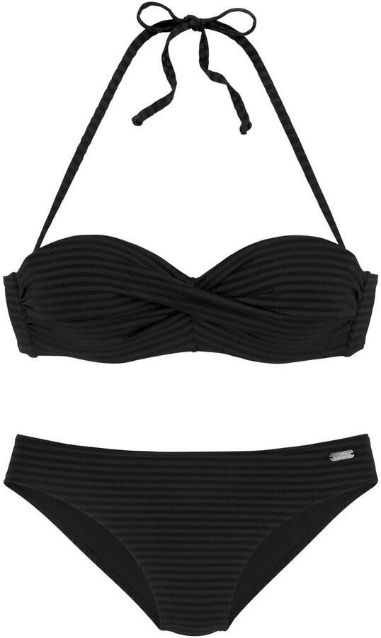 Venice Beach Beugelbikini in bandeaumodel van chique structuurstof - Foto 3