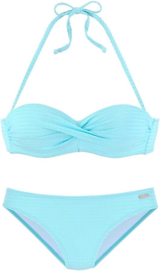 Venice Beach Beugelbikini in bandeaumodel van chique structuurstof - Foto 3