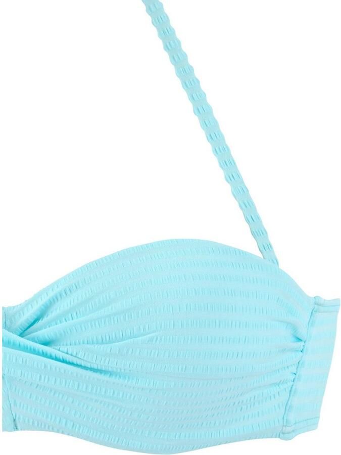 Venice Beach Beugelbikini in bandeaumodel van chique structuurstof