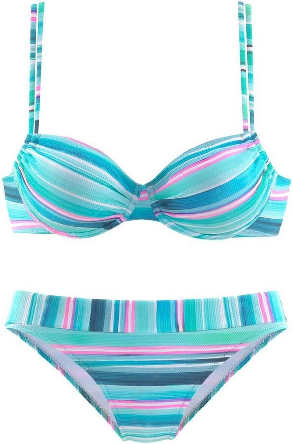 Venice Beach Beugelbikini in gestreepte piquékwaliteit - Foto 2