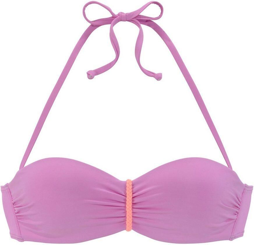 Venice Beach Beugelbikinitop in bandeaumodel ANNA met gevlochten details