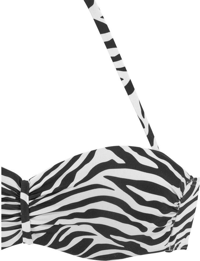 Venice Beach Beugelbikinitop in bandeaumodel Fjella in tweekleurige animal-look - Foto 2