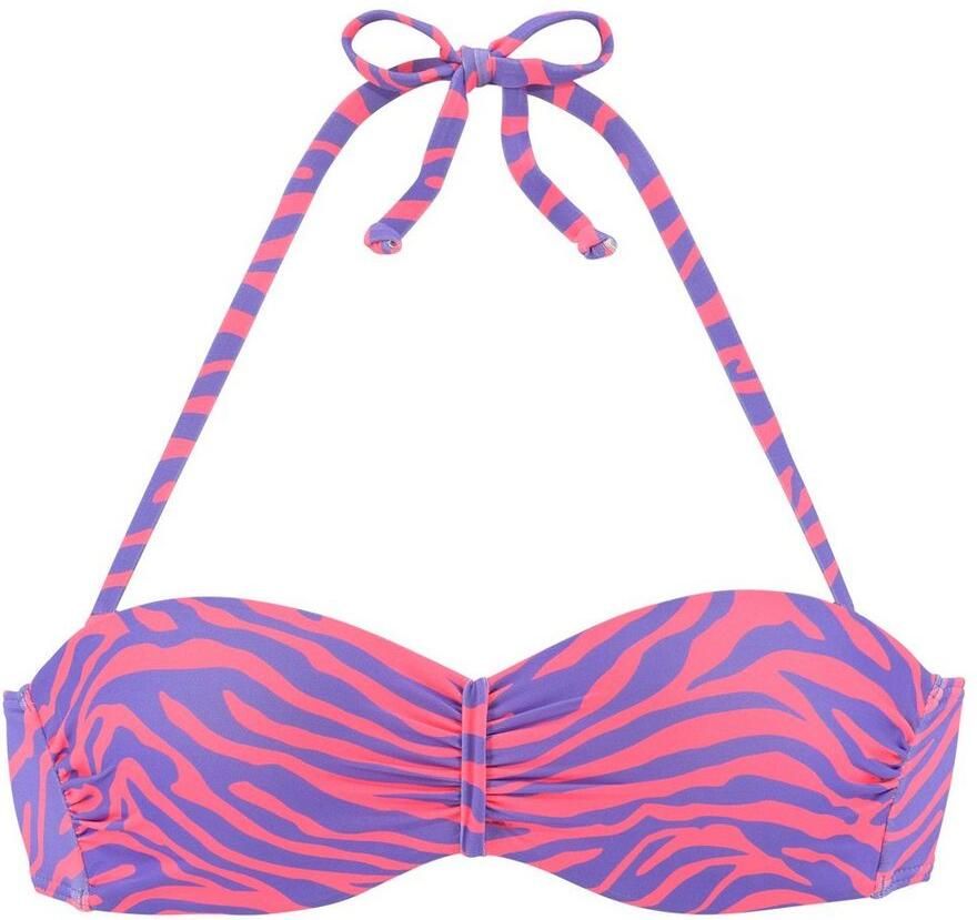 Venice Beach Beugelbikinitop in bandeaumodel Fjella in tweekleurige animal-look