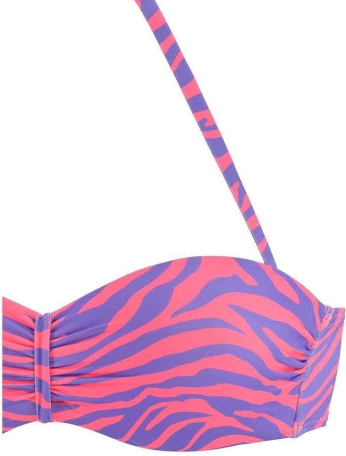 Venice Beach Beugelbikinitop in bandeaumodel Fjella in tweekleurige animal-look - Foto 2