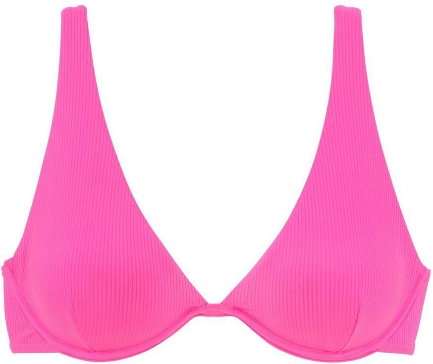 Venice Beach Beugelbikinitop Lucky van geribbelde structuurstof