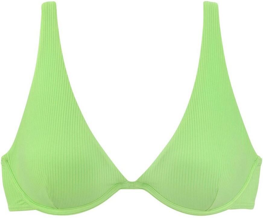 Venice Beach Beugelbikinitop Lucky van geribbelde structuurstof