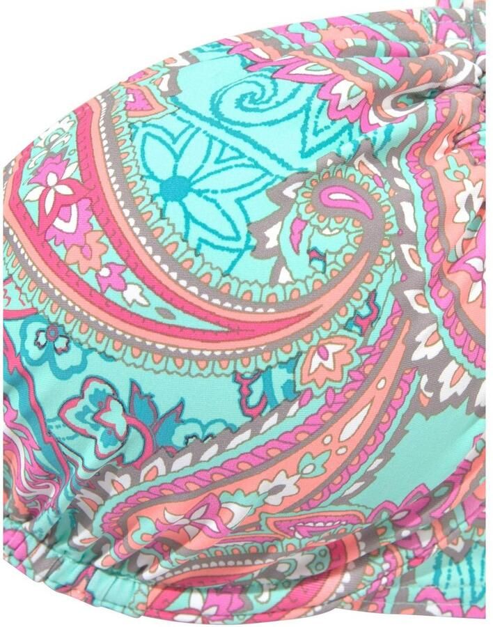 Venice Beach Beugelbikinitop Paislee bedrukt verstelbare dubbele bandjes uitneembare softcups mix-kini - Foto 3