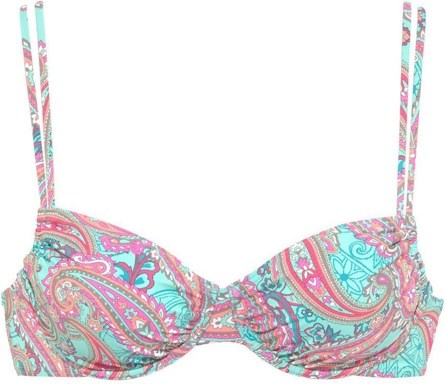 Venice Beach Beugelbikinitop Paislee bedrukt verstelbare dubbele bandjes uitneembare softcups mix-kini - Foto 2