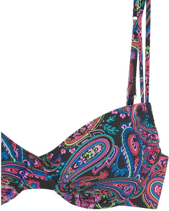Venice Beach Beugelbikinitop Paislee bedrukt verstelbare dubbele bandjes uitneembare softcups mix-kini