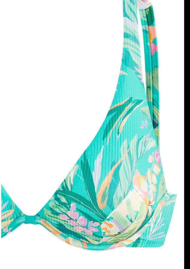 Venice Beach Beugelbikinitop Sandra in modieuze licht glanzende ribstof