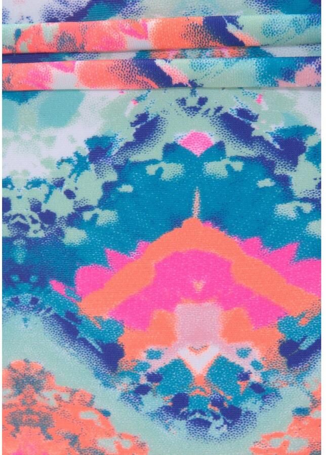 Venice Beach triangel bikinitop met all over print blauw roze - Foto 6