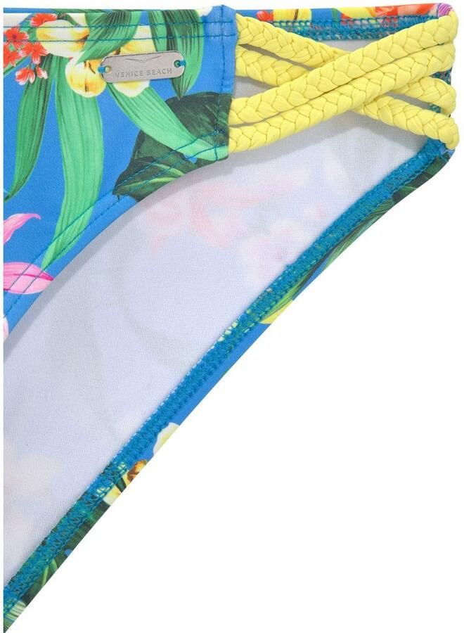 Venice Beach Triangel-bikinitop Hanni met tropische print en gele details