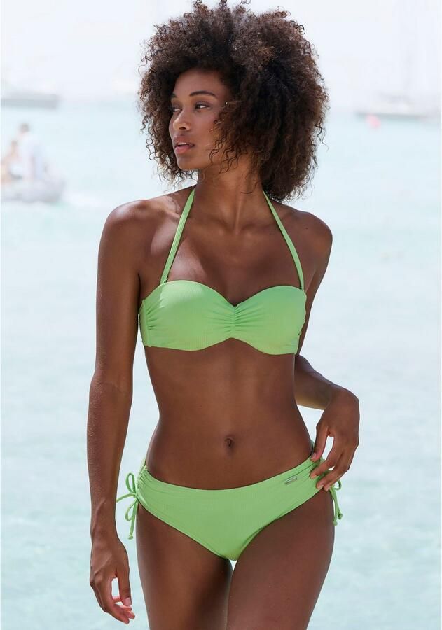 Venice Beach Bikinibroekje Lucky van geribbelde structuurstof - Foto 3