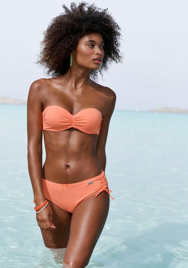 Venice Beach Bikinibroekje Lucky van geribbelde structuurstof - Foto 4