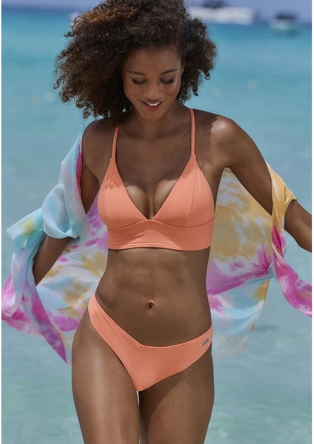 Venice Beach Triangel-bikinitop Lucky van geribbelde structuurstof - Foto 3