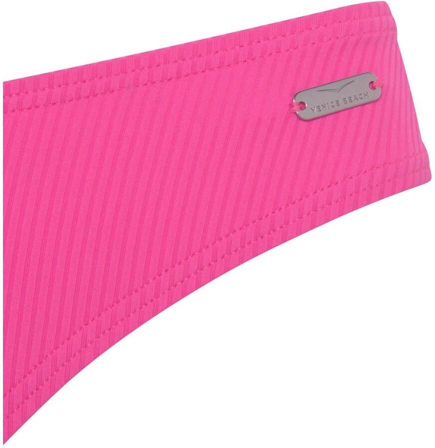 Venice Beach Bikinibroekje Lucky van geribbelde structuurstof