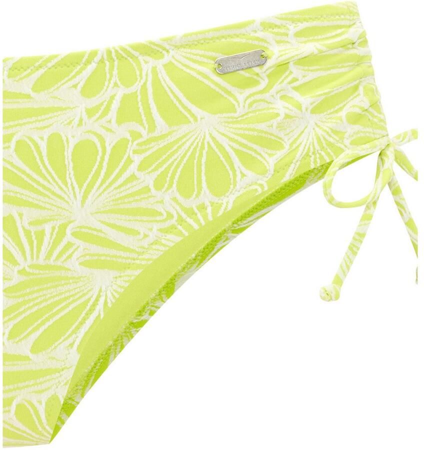 Venice Beach Bikinibroekje Peony in hogere snit en modieus structuurweefsel