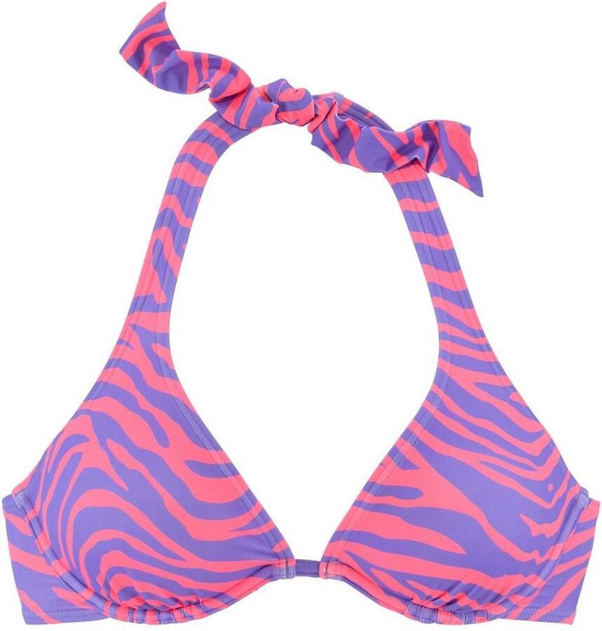 Venice Beach Bikinitop met beugels Fjella in tweekleurige animal-look