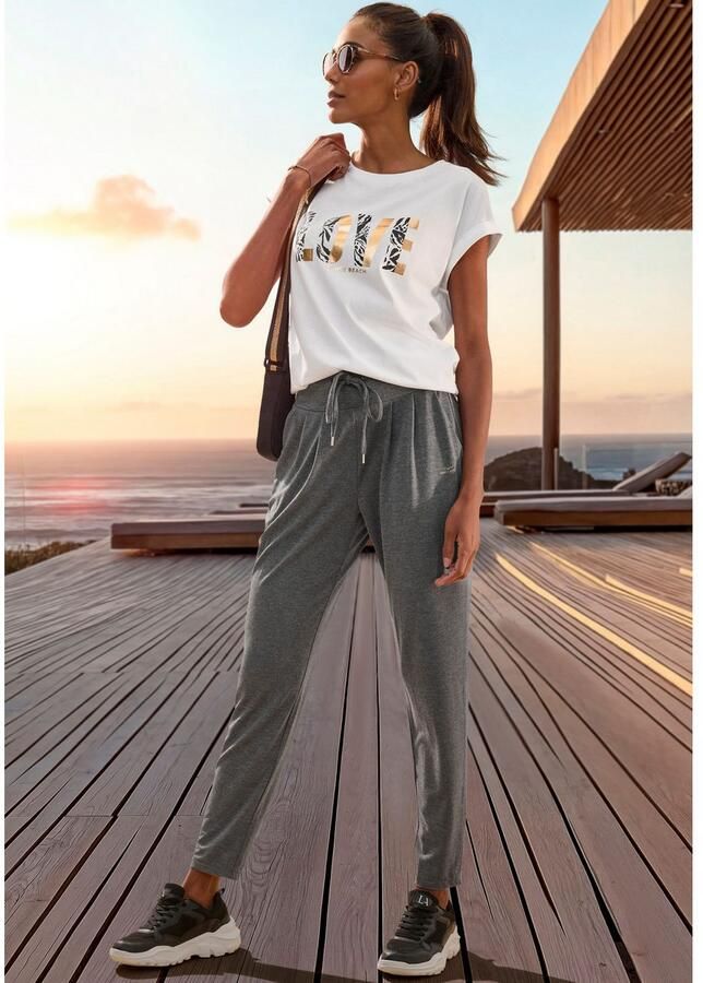 Venice Beach Comfortbroek met brede tailleband losse harembroek loungewear