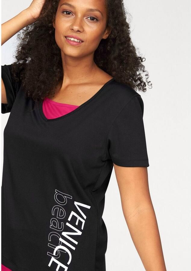 Venice Beach Functioneel shirt figuurvolgende pasvorm v-hals sneldrogend - Foto 4