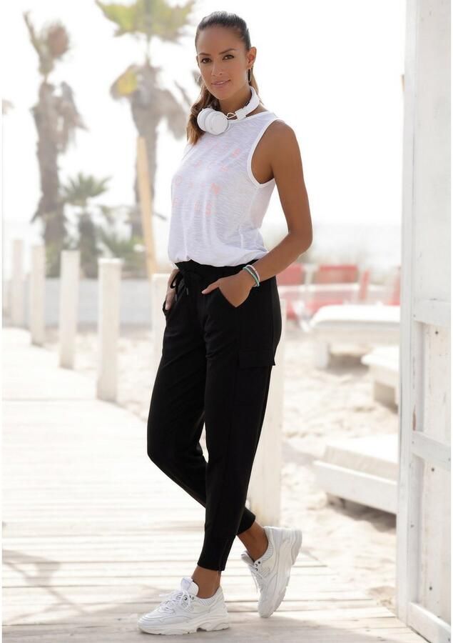 Venice Beach Joggingbroek met zijzakken op de broekspijp cargobroek joggingbroek - Foto 3