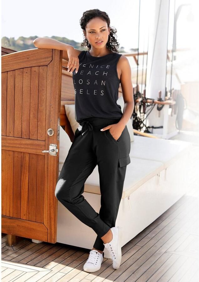 Venice Beach Joggingbroek met zijzakken op de broekspijp cargobroek joggingbroek - Foto 4