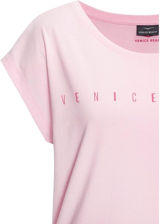Venice Beach Shirt met korte mouwen met frontprint t-shirt van katoenmix basic casual - Foto 3