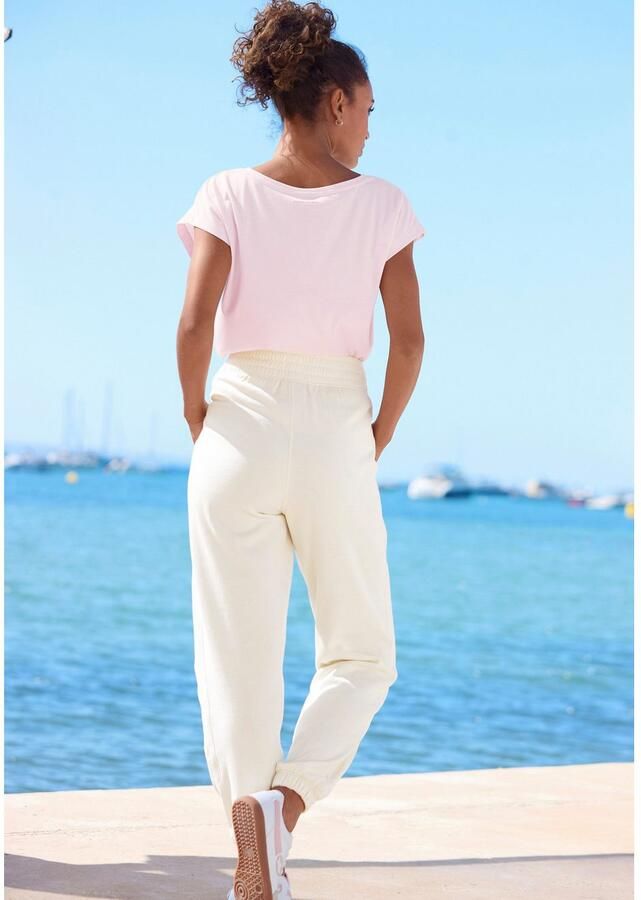 Venice Beach Sweatbroek met kleine logo-folieprint