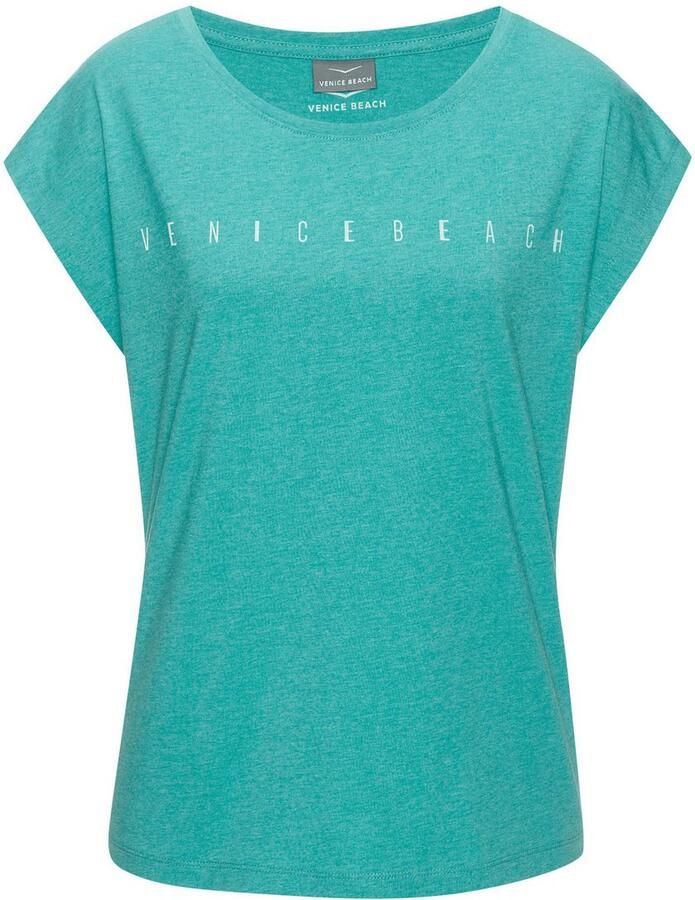 Venice Beach Shirt met korte mouwen met frontprint t-shirt van katoenmix basic casual